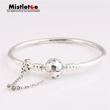 Аутентичные 925 пробы серебро браслет цепочка Снейк европейские украшения