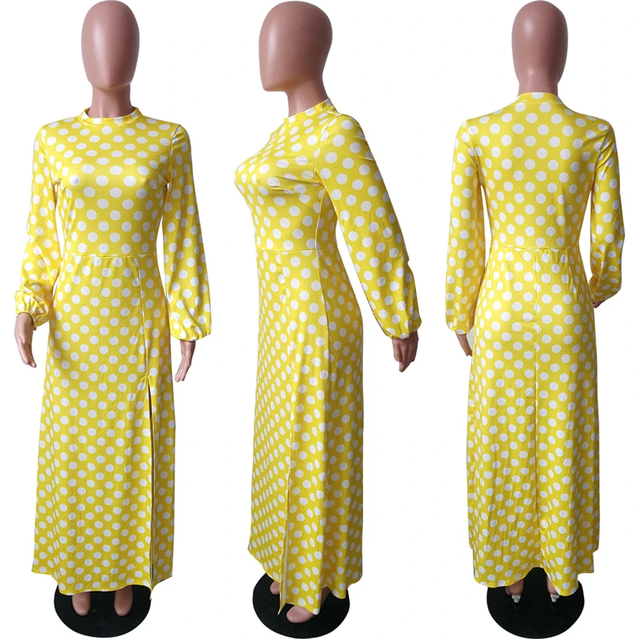 GuyuEra New New African woman dashiki wave dress high slit long skirt Europe and America