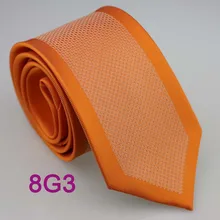 Yibei Coachella Для мужчин галстуки оранжевый пограничной Серебряный горошек пятна Средства ухода за кожей Шеи Галстук жаккардовые Средства ухода за кожей шеи галстук для Для мужчин рубашки галстук