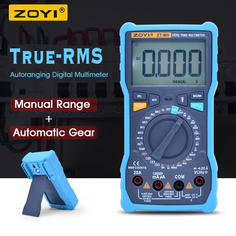 True-RMS цифровой мультиметр; ZT-M0/M1 DC AC Вольт Ампер Ом метр; Частота Температура тестер; батарея/температура/диод измерения