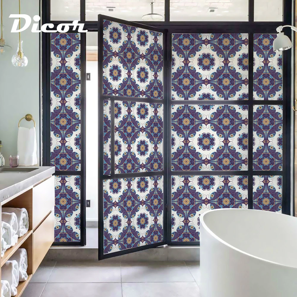 

2M Wreath Series Dicor Brand Fashion Window Sticker Vinyl Digital Inkjet No Fade No Glue Static Cling Removable Window Films New