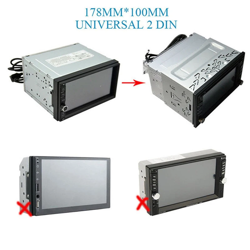 

2Din Car Stereo Install Dash Bezel Panel For Car Radio DVD Player Mounting Frame