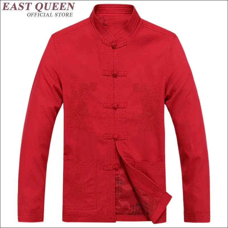Chinese dragon printed cotton fabric Chinese style men shirt traditional men clothing dragon bomber jacket AA1572z