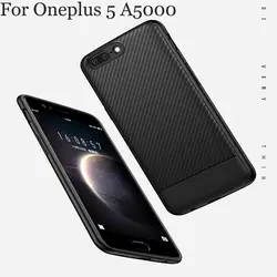 3 шт. для Oneplus 5 чехол углеродного волокна ТПУ Мягкая задняя крышка для Oneplus5 чехол для телефона для Oneplus пять A5000 оболочки мешок