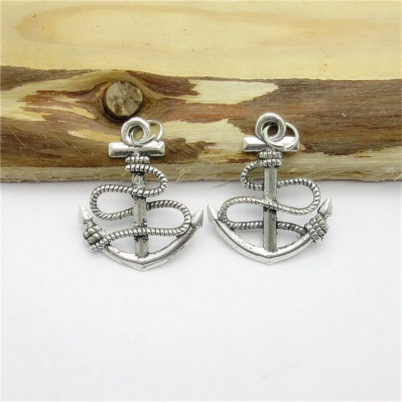 65pcs(22*18mm) Antique Silver Retro anchors Charm fit for pandora style