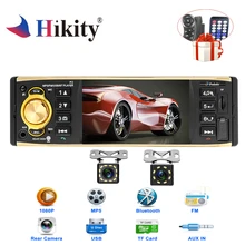 Hikity Autoradio 4019B 1 Uno Din Auto Lettore MP3 Radio Audio USB AUX FM Stazione Radio Bluetooth Retrovisore Della Macchina Fotografica A Distanza di controllo