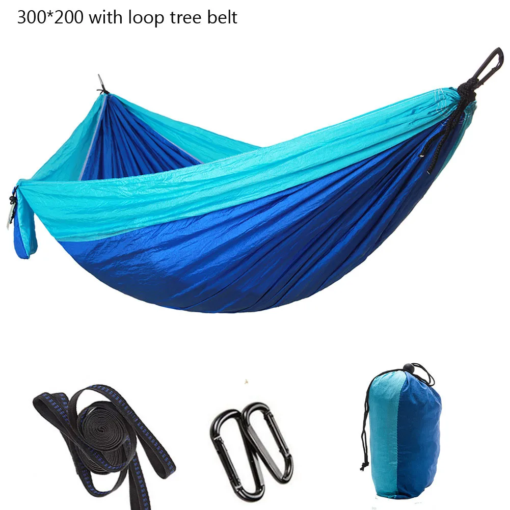 

The 300*200 2-3 People Sleeping Hammock Chair Hamak Garden Swing Hanging Bed Outdoor Hamacas Camping Goods + loop tree belt