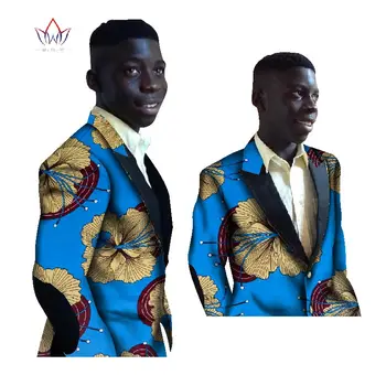 

Mens African Clothing Ankara Fashions Men Blazer Slim Fit Causal Blazers Men Long Sleeve Jackets Dashiki for Men 6XL BRW WYN248