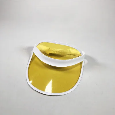 2019 Summer Sun Hat Candy Color Transparent Empty Top Plastic PVC Sunshade Hat Visor Caps 2019 Summer Sun Hat Candy Color Transparent Empty Top Plastic PVC Sunshade Hat Visor Caps