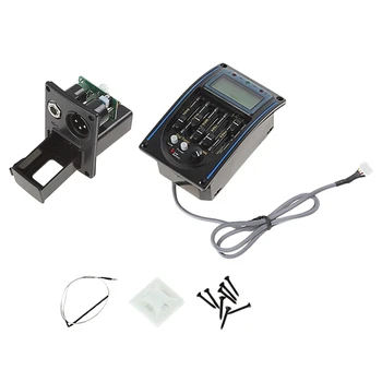 

SEWS-1pc Lc 5 Band Guitar Pickup Tuner Acoustic Electric Guitar Bass Preamplifier Eq Equalizer