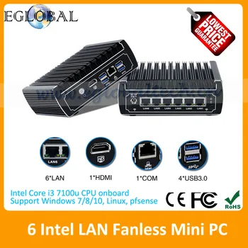 

Eglobal Fanless Pfsense Windows10 Mini PC 6*Intel Gigabit Lans RJ45 Core i3 7100U 2.4GHz Linux Firewall Router DHCP VPN Server