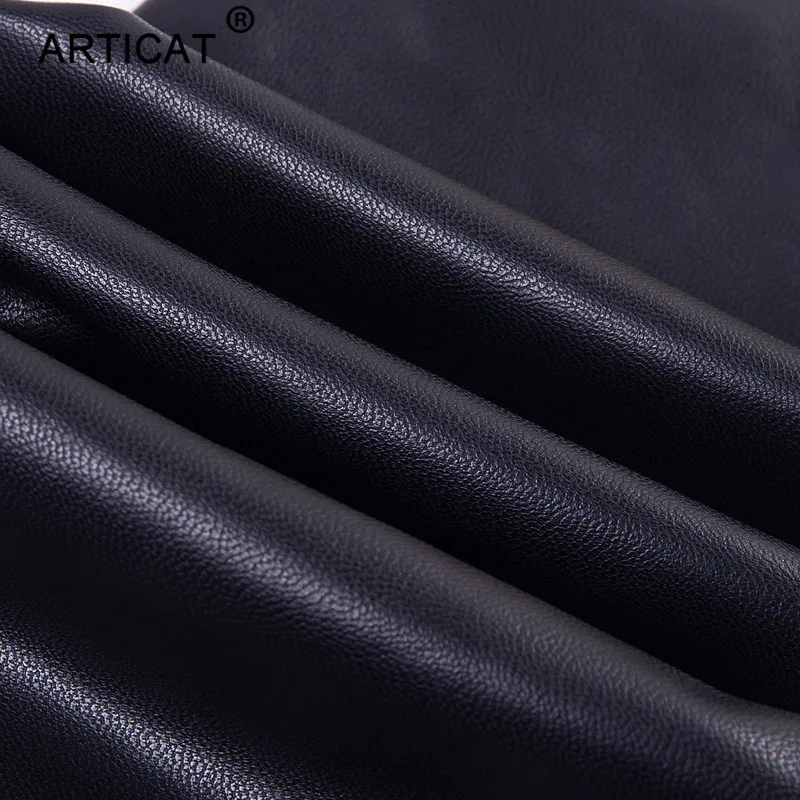 Articat, женские узкие брюки из искусственной кожи со шнуровкой сбоку, Осень-зима, обтягивающие облегающие брюки с высокой талией, женские черные повседневные брюки
