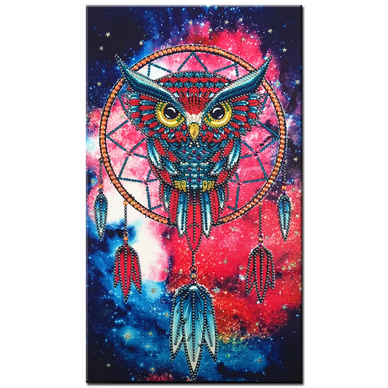 RUBOS DIY 5D Diamond Painting Dreamcatcher Owl Diamond Embroidery Big Crystal Mosaic Sale Picture Gift Hobby New Wall Decor Kits (5)