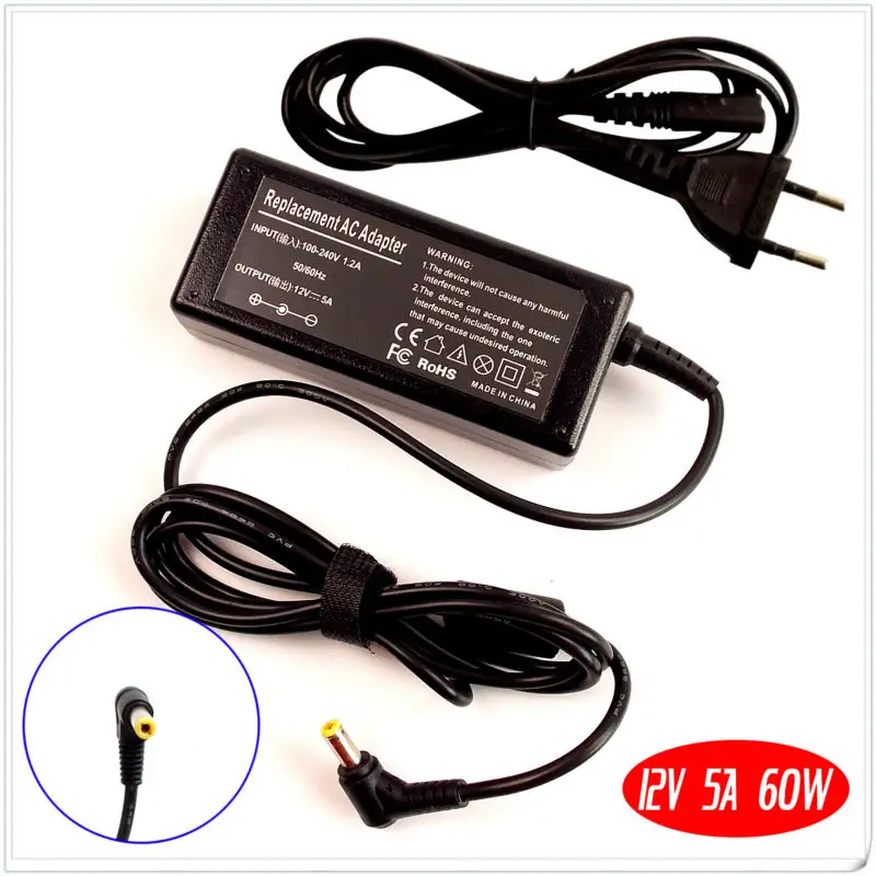 12V 5A AC Power Adapter Charger For EMachine E15T3G E15TG E17TR