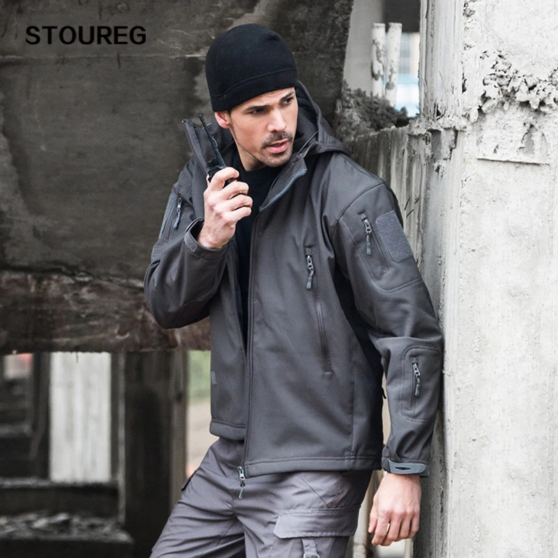

Waterproof Hiking Jacket Men's Fleece Jacket Softshell Jackets Tactical Military Hunting Jackets M-3XL