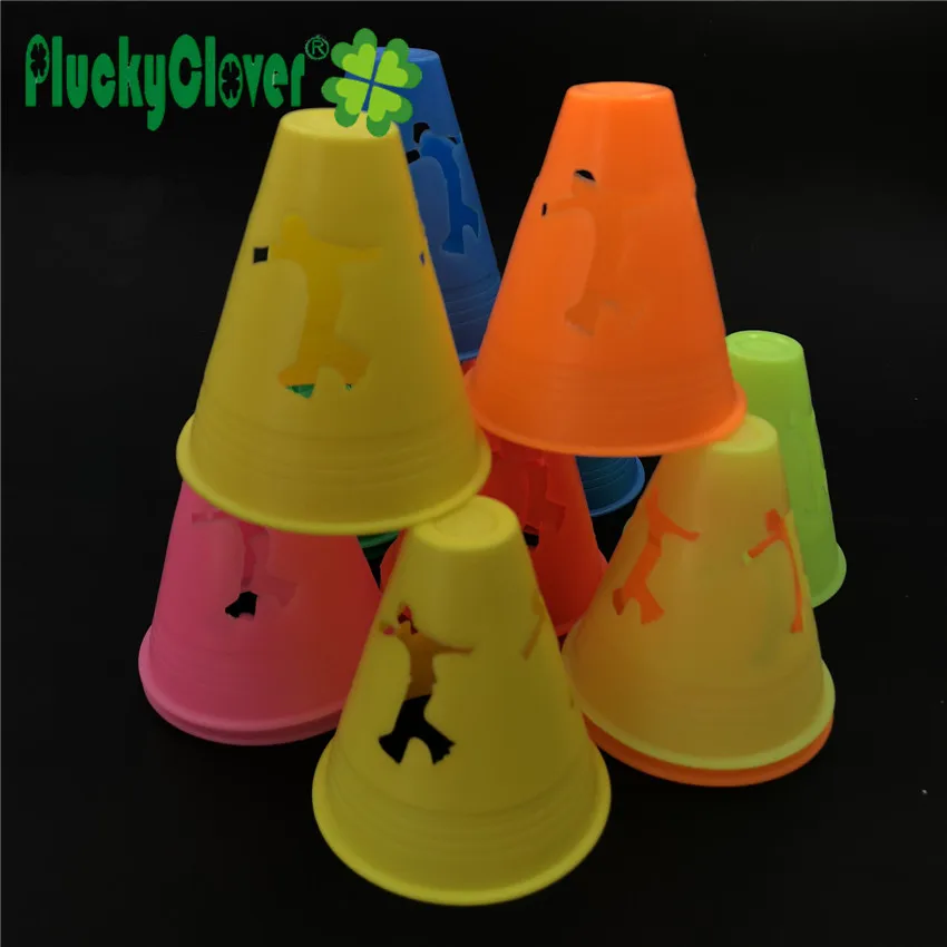10pcs/lot Training Marking Cones Slalom Skate Pile Cup-Random Color 
