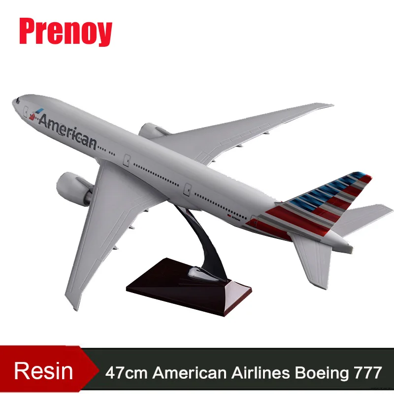 47 см резиновая модель самолета Boeing 777 American Airlines Airways B777 Airbus Модель США подарок для