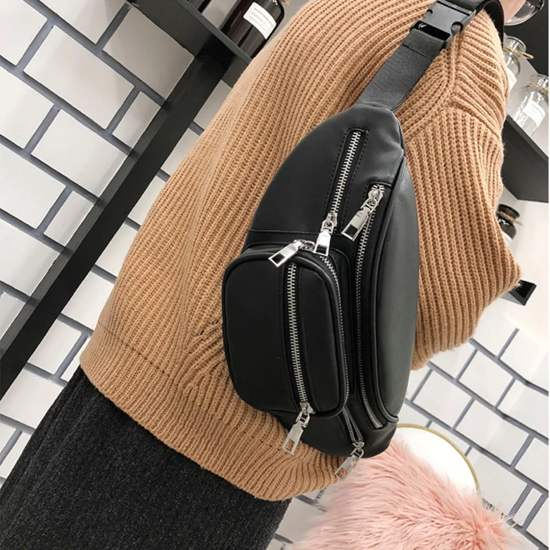 

New Women Waist Bag Multifunction Women Waist Pack Fashion Leather Phone Bags Small Belt Bag Cool Fanny Packs Women