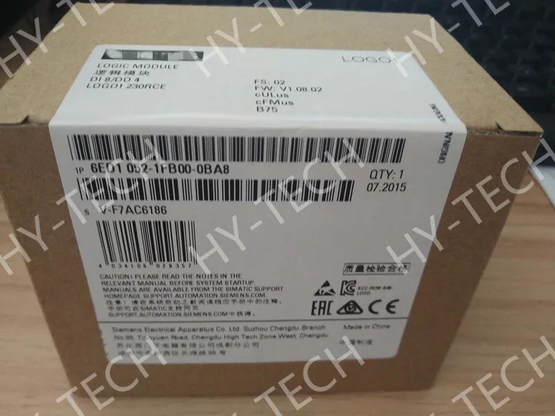 

LOGO series PLC 6ED1052-1FB08-0BA0 AM2 logic module new and original 230RCE logic module display PS/I/O: 115V/230V/relay