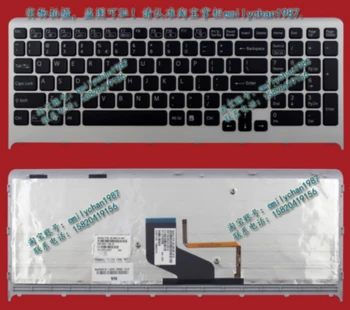 

New For Sony PCG81311L PCG81312L VPCF2 VPCF21 VPCF22 VPCF23 Laptop keyboard US version backlit Silver border Free Shipping