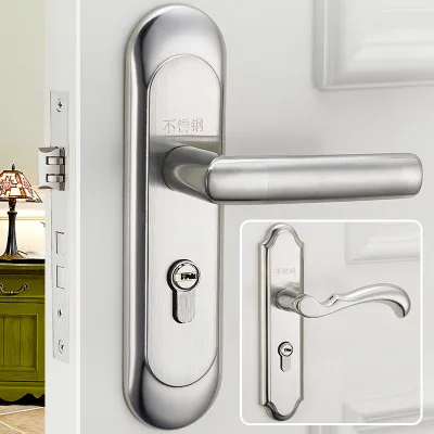 

New aluminum alloy material interior door lock Living Room Bedroom Bathroom door handle lock security locks Packages 3 style