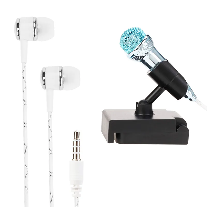 Earphones earphone for phone cable with microphone sound record karaoke in Ear wired earphone for phone stereo mic