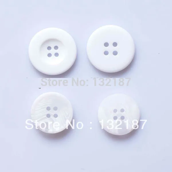 Wholesale Plastic 4hole Chalk White Buttons Polyester Buttons Sewing
