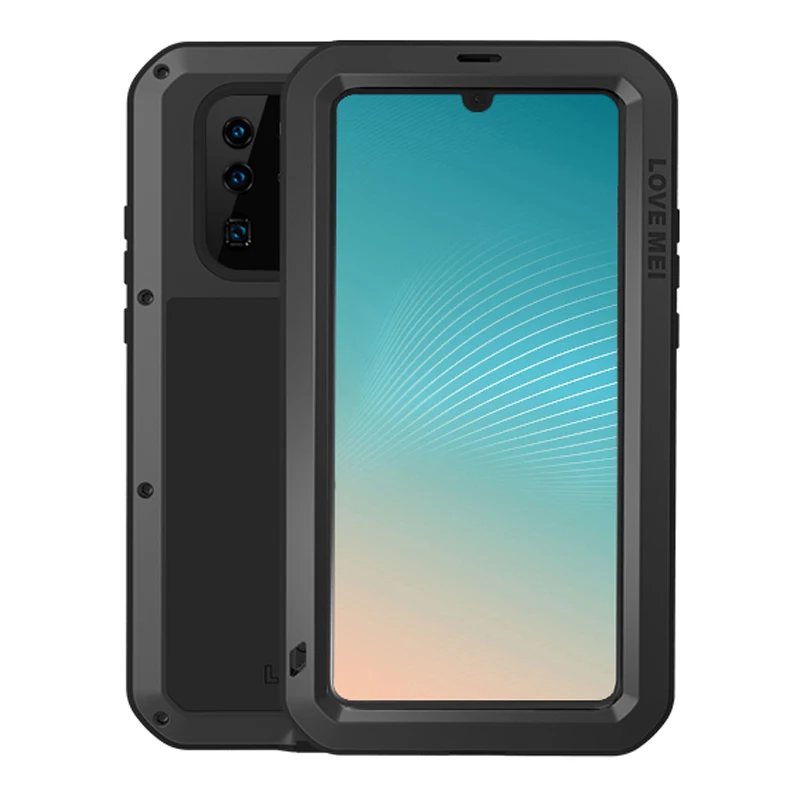 

LOVEMEI-Dirt-Resistant Anti-knock Metal Aluminum Cases Cover with Gorilla Glass for Huawei P30 Pro,6.47" Heavy Duty Protection