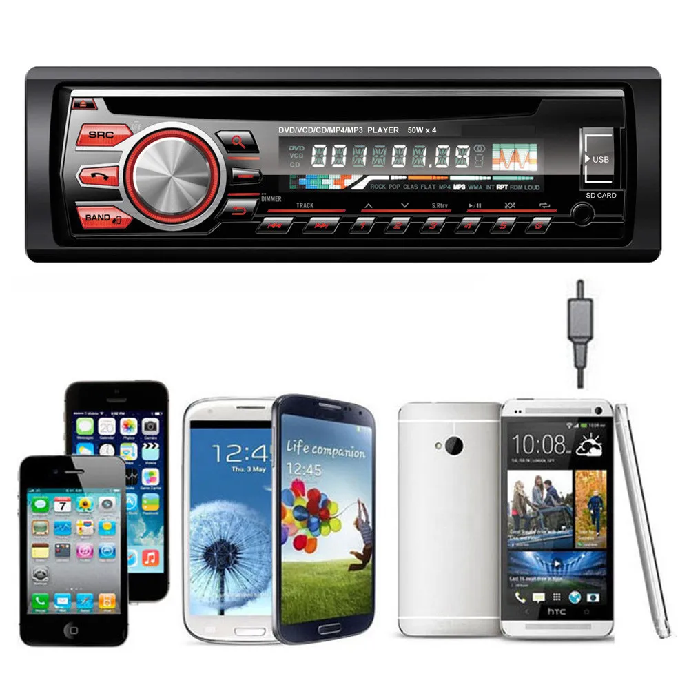 

Top quality Car MP3 Bluetooth Car Audio Stereo In-Dash FM DVD CD MP3 Player Receiver USB SD AUX Input 5246 #0706