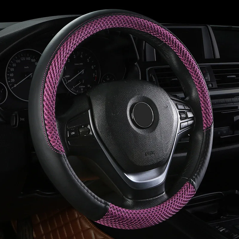 8 цветов чехол на руль кожа шелк полумесяц кожаный cubre volante для kia rio citroen c4 mazda