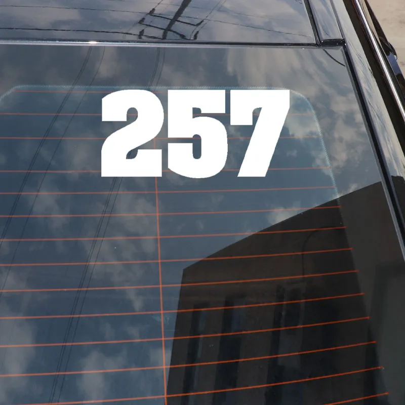 YJZT 15 3 см * 7 2 Виниловая наклейка с индивидуальным номером 257 для автомобиля