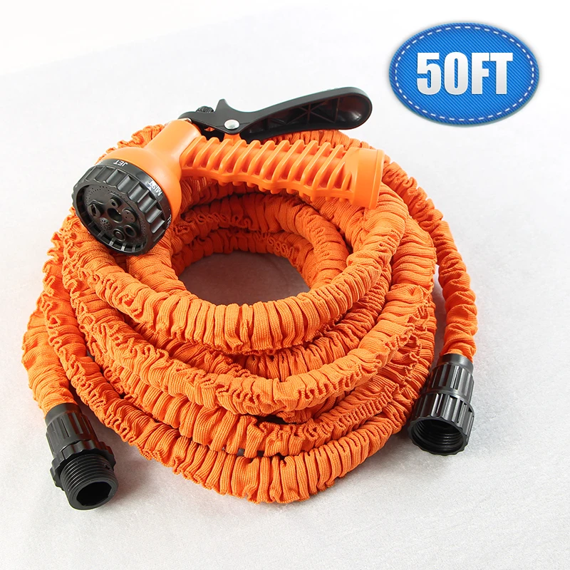 15m Garden Hose Stretched watering hose Magic plastic connector weapon