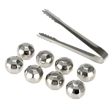 8 шт. охладитель для вина из нержавеющей стали в форме бриллианта, охладитель для вина, виски, охладитель для пива, кубик с щипцы, барная посуда, поставка