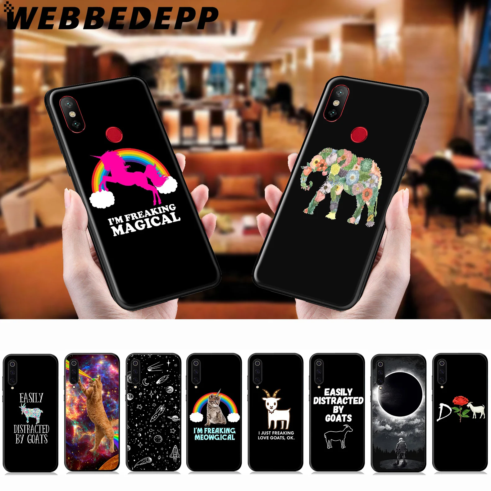WEBBEDEPP Goats Cat Space Meow Soft Case for Xiaomi Mi 9T 9 8 SE 6 A1 A2 A3 Lite MiA1 MiA2 MiA3 F1 MAX 3 Mi8 CC9E CC9 |