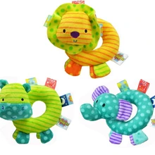 Игрушек! Новое поступление, милые разноцветные игрушки в виде животных, слона, Льва, бегемота, круглые детские игрушки, погремушка, подарок на день рождения, 1 шт