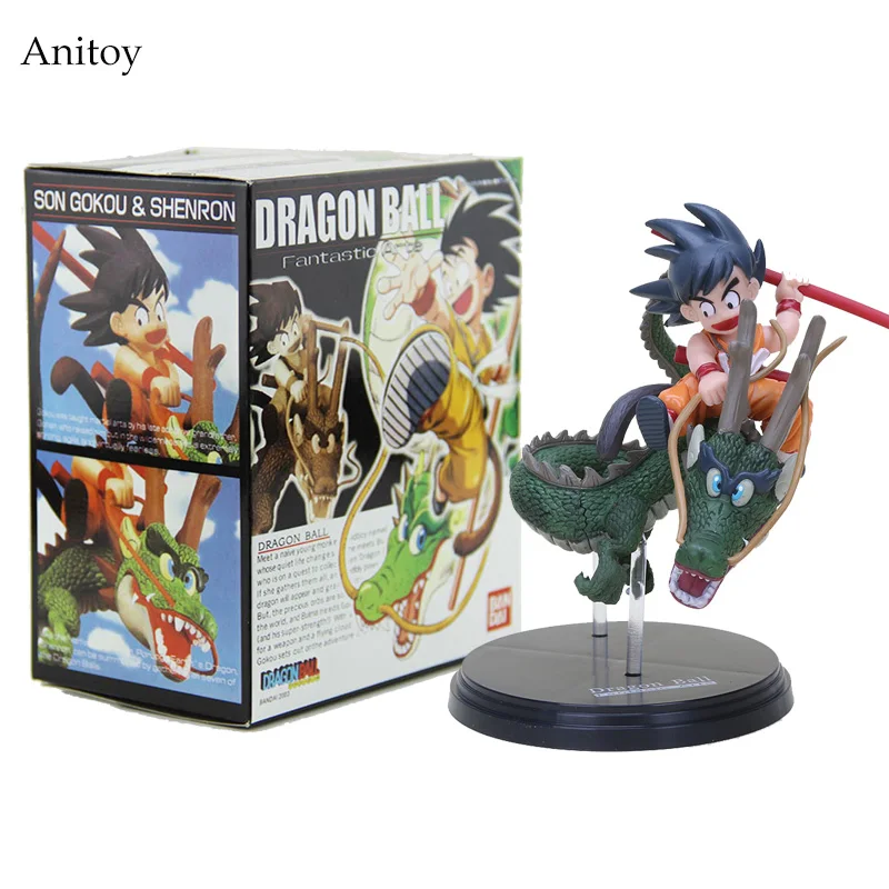 14cm Dragon Ball Z Super Saiyan Goku with Dragon Riding PVC font b Action b font
