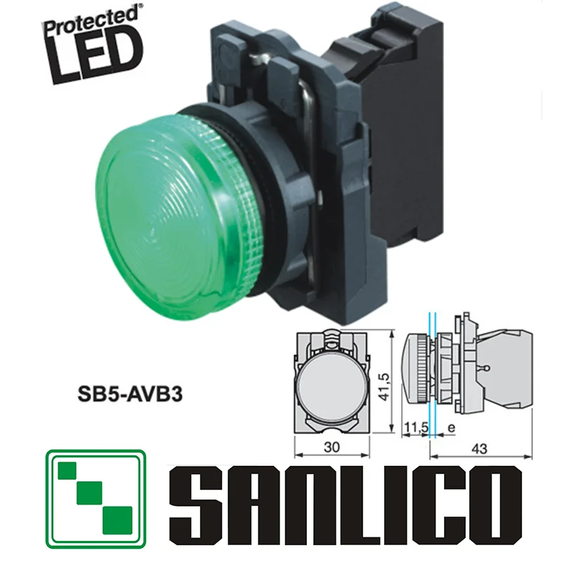 

pilot indicator signal light lamp SB5(LA68S XB5)-AVB3 with intergral LED