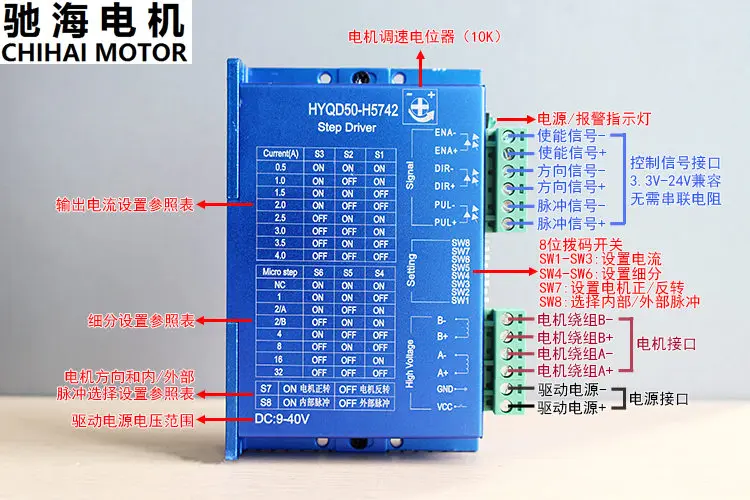 Chihai мотор CHP-42BY планетарный редуктор замедление шаговый двигатель манипулятор 3D фотография направляющий рельсовый двигатель