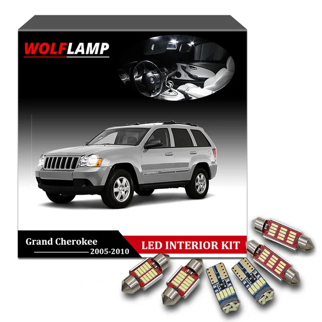 Wolflamp 14pcs White Ice Blue Canbus Led Interior Car Lights For Wolflamp 14pcs White Ice Blue Canbus Led Interior Car Lights For 2005 2010 Jeep Grand