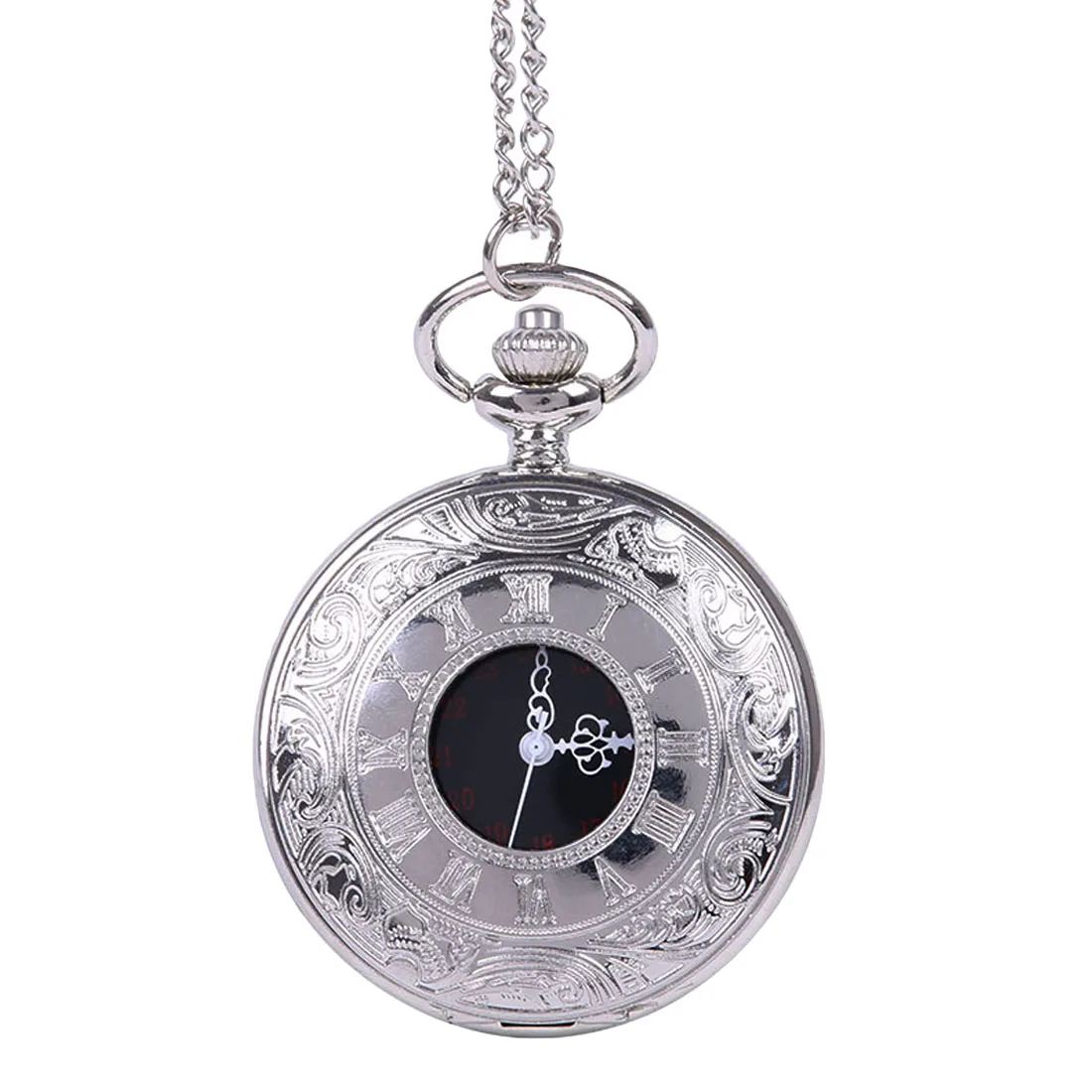 Roman Numerals Quartz Pocket Watches Vintage Watches Women Man Necklace Pendant with Chain Gifts 2