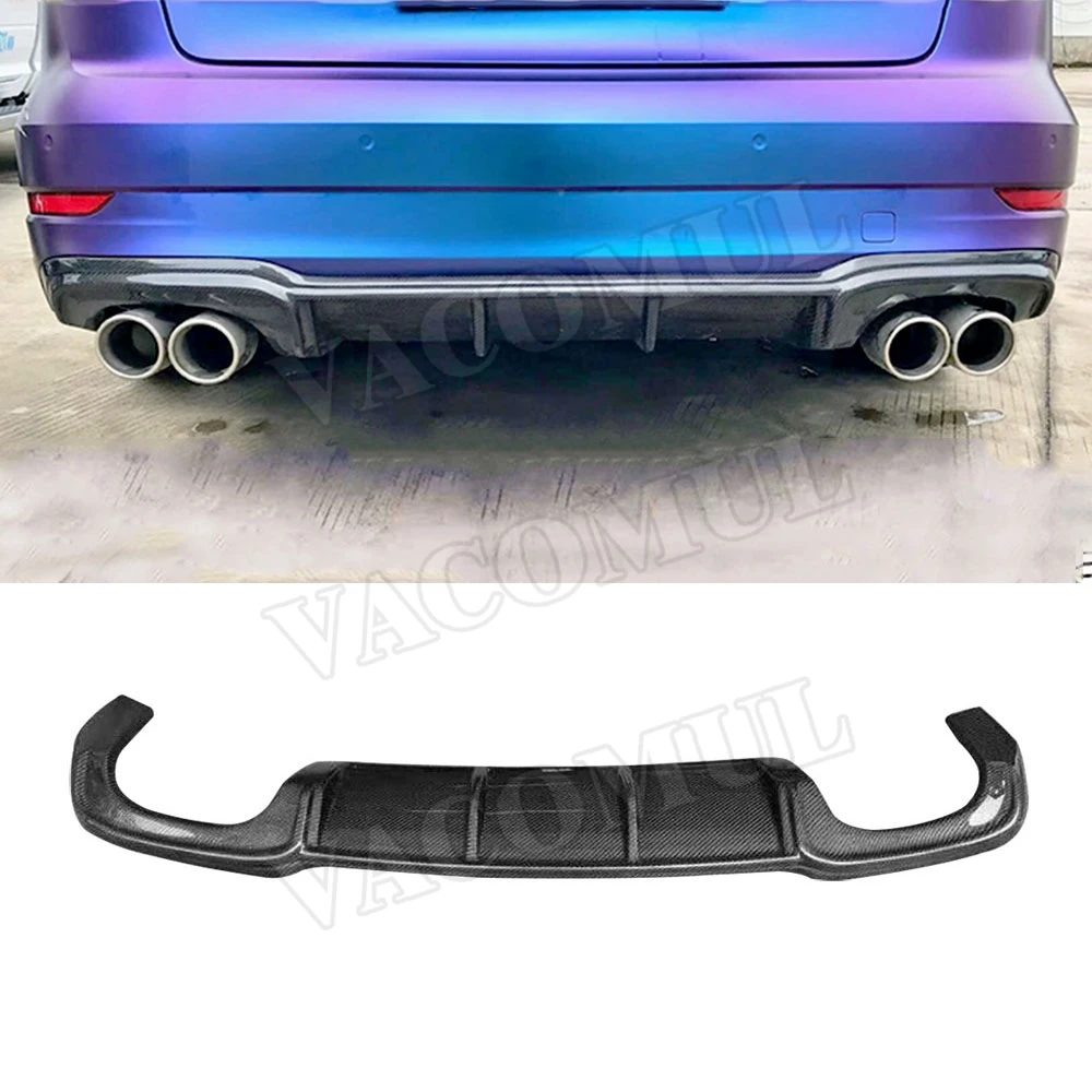 

Carbon Fiber /FRP Unpainted Rear Lip Spoiler Diffuser for Audi A3 Sline S3 Sedan 4 door Not A3 Standard 2017 2018 Car Styling