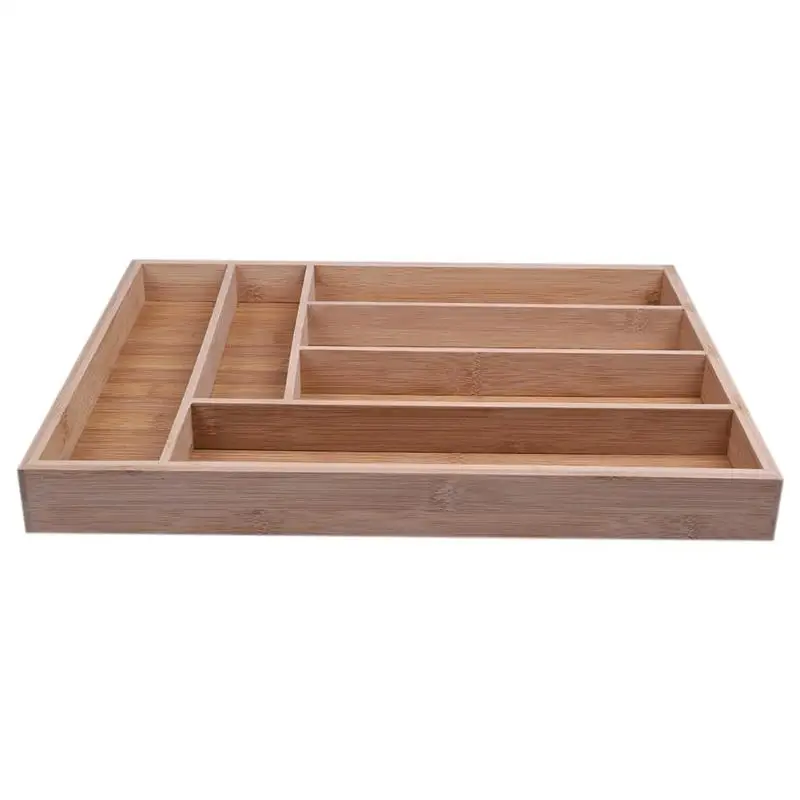 Ручка ящика бамбук органайзер для столовых приборов коробка для хранения кухонных принадлежностей разделитель ящика посуда Holer бамбуковые изделия поднос для столовых приборов