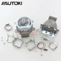 Autoki HID Bi xenon 3,0 дюйм(ов) объектив проектора фар модернизации линзы комплект, применение D1S D2S D2H D3S D4S лампы автомобилей Стайлинг налобный фонарь