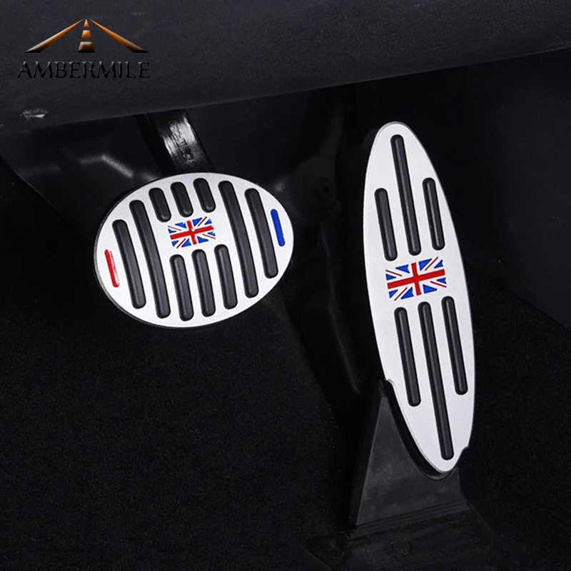 

AMBERMILE Car AT Footrest Gas Brake Clutch Pedal Cover for BMW Mini Cooper JCW S R55 R56 R60 R61 F54 F55 F56 F60 Car Accessories