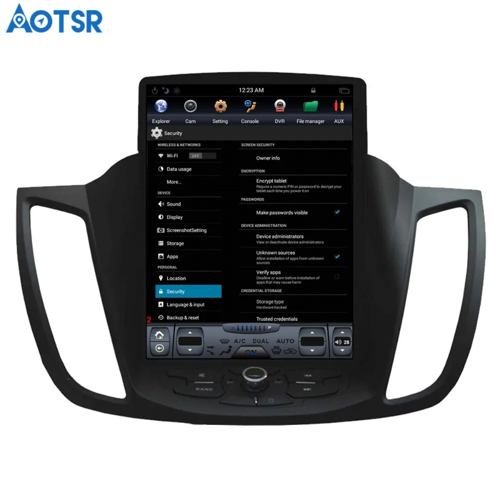 Aotsr Android 6,0 Tesla стиль автомобиля нет dvd-плеер gps навигация для Ford Kuga 2013- Авто Стерео головное устройство мультимедиа recoder