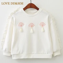 LOVE DD& MM/свитер для девочек коллекция года, новая весенняя детская одежда милая модная футболка с кисточками для девочек Повседневный Детский свитер