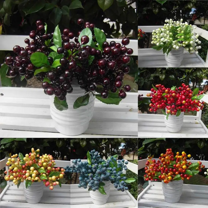 Искусственный реалистичный ягоды поддельные миниатюрные ягоды моделирование декоративное фруктовые Растения Орнамент красочный цветок