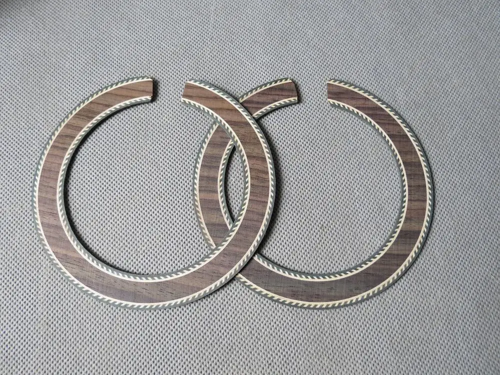 5pcs Acoustic Guitar Wood Inlay (rosewood+wood Strip)rosette B25