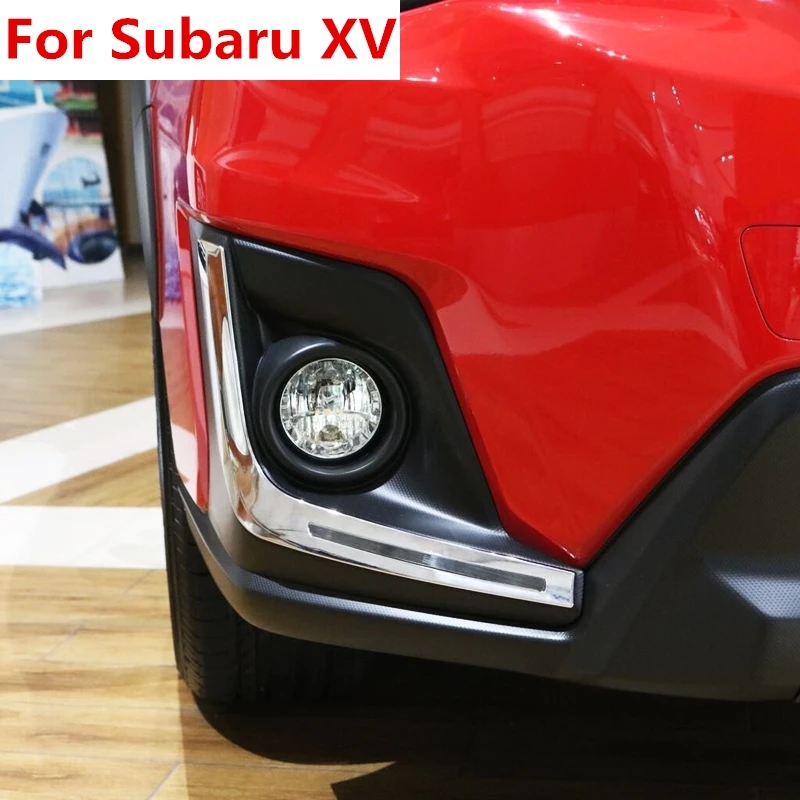 Автомобиль внешние аксессуары для Subaru XV 5 дверей ABS Хром Передняя противотуманная фара крышка Накладка