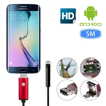 

Endoscope Camera 8mm USB Android Endoscope Inspection Camera 2in1 LED Waterproof For Android PC